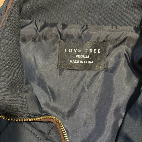 LOVE TREE Vest for Women Navy Blue with Brown Decorations Size M - Picture 7 of 10